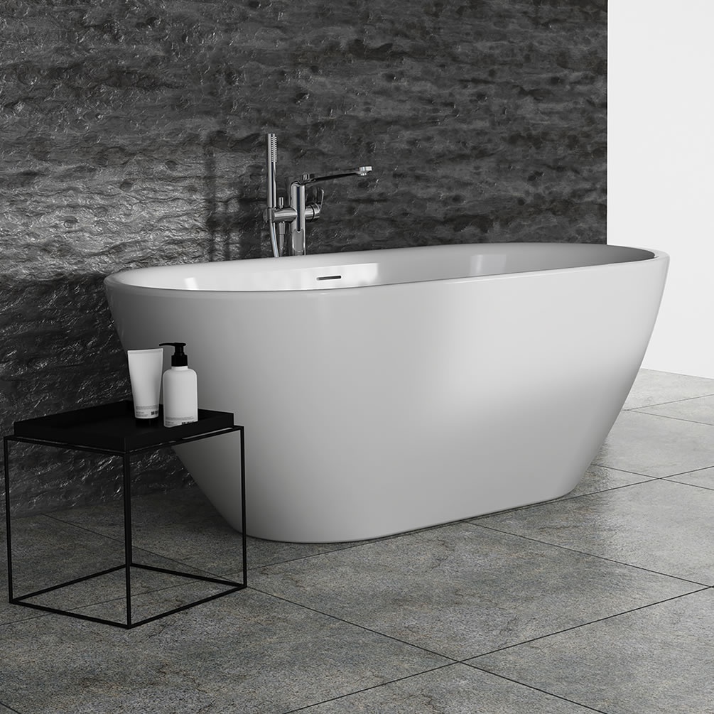 Lifestyle image of Ideal Standard Adapto 1550 x 750mm Freestanding Oval Bath
